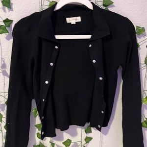 LA hearts cute button up cardigan